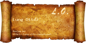 Lung Ottó névjegykártya